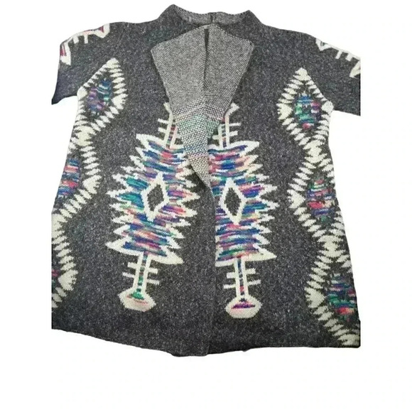 JODIFL Womens Sweater Multicolor Long Sleeve Open Front Fair Isle Cardigan M - Picture 7 of 10